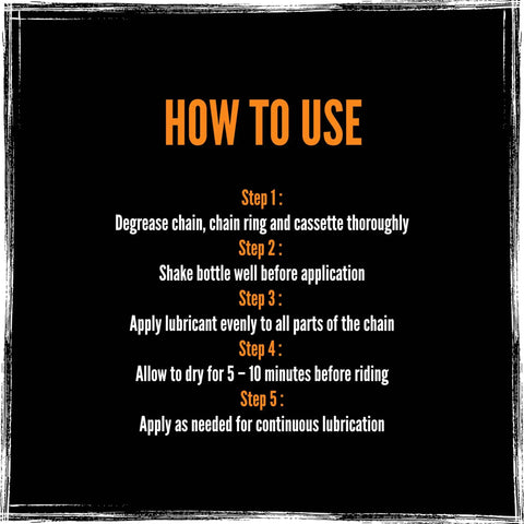 Instructions for using BananaSlip Tungsten All Weather Lube For Road Mountain Race And EBike Use Wax Based Water Resistant Dry Formula Biodegradable Lubricant In 50ml Bottle For Ride Ready Smooth Shifts Across Any Terrain