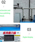 Wet Grinder And Polishing Machine For Home And Small Shop, Dry And Wet Grinding, digital display, fixed bracket, close-up