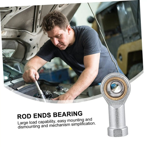 Four Pack Spherical Rod End Bearings With Female Thread For Pneumatic Equipment And Machinery Low Noise High Strength Copper Race And Hardened Steel Ball Durable For Power Tools Packaging Food Machinery Printing, mechanic installing one in engine bay