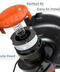Close-up view of 10 Pack Weed Eater String Refill Spools AF100 0.065 Inch Auto Feed System showing spool and spring installation.