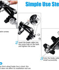 Installation steps for Six Piece Road Bike Brake Caliper Kit With C Shape Aluminum Calipers Levers Housing And Cables Replacement Set.