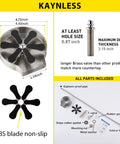 Glass Rinser Cup Washer For Sink Made From 304 Stainless Steel Brushed Finish 4.72 Inch Diameter with parts and dimensions shown