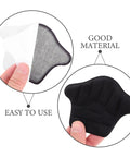 Premium Heel Grips Insert Kit Locks Your Shoes In Place Zero Wiggle Room Foam Heel Pads displayed in hand for easy use.