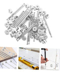 Heavy Duty Furniture Cam Lock Fittings Kit For Cabinets 20 Sets With Double Headed Connectors, rods for easy installation and repair