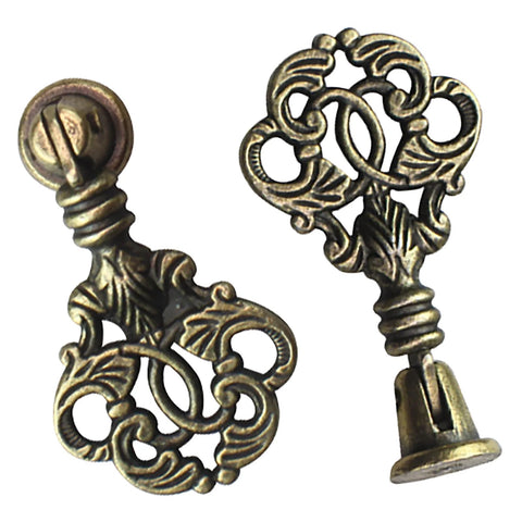 Set Of 4 Vintage Bronze Pendant Handles For Cabinets Drawers And Cupboards And Wardrobe Antique Chinese Style Single Hole Pull Knobs