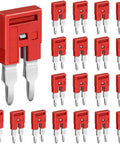 20 Pack 2 Pole DIN Rail Terminal Block Jumpers for DK2.5N and DK2.5N-BL, Press Fit DSS2.5N-02P Compatible arranged in a grid