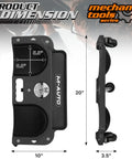 Rolling Knee Creeper With 360 Degree Swivel Castors And Built In Tool Tray For Home Garage Workshop And Auto Repair, side view with dimensions
