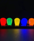 Assorted colored LED bulbs including yellow S14 LED Decorative Bulb For Outdoor Signage And Lighting Waterproof And Shatterproof 1W Low Power
