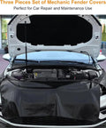 Rock Solid Magnetic Fender Work Covers For Tesla Cybertruck used during car repairs with heavy duty rubber protection.