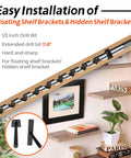 Floating Shelf Dowel Jig Kit With Half Inch By Eleven Point Eight Inch Drill Bit For Hidden Shelf Brackets, drill bit shown.