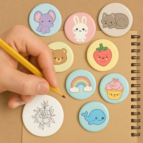 200 Pieces Clear Badge Film Circles For Button Makers And Crafts, Waterproof PVC Mylars Protective Films, 70mm Badges Shield, Easy Replacement For Arts And DIY Projects on handmade button badges