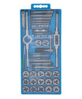 Premium 40 Piece High Carbon Steel Tap And Die Set With Wrenches Thread Gauge And Screwdriver For Auto Repair Metalworking And DIY Projects To Fix Threads On The Fly.