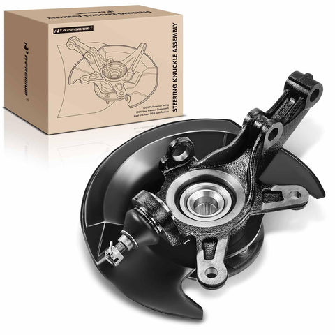 Front Right Steering Knuckle And Wheel Bearing Hub Assembly For Honda Civic 2003 To 2005 1.7L L4 Passenger Side Replacement