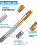 Detailed view of Tap And Drill Bit Set 5/16-24 UNF Right Hand Thread Tap And 6.9mm Titanium Coated HSS Drill Bit 6542