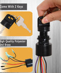 Boat Ignition Switch With Key For Mercury Mariner Outboard Motor Control Box With Two Keys Three Position Six Wire Connectors