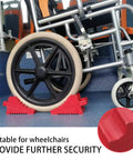 Two Pack Rubber Wheelchair Chocks With Handle For Stable Seating And Slip Proof Easy Grip Wheel Stopper For Home Hospital