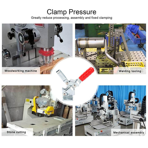 Welding Toggle Clamp Built Tough For Heavy Duty Woodworking Jigs And Fixtures With Quick Release Hold Down Plunger Stroke Durable Iron With Galvanized Coating For Long Lasting Stability And Secure Clamping in various tool setups