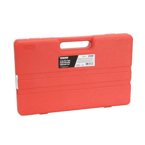 Red case for 5 Ton Bar Type Bearing Puller Set With Bearing Splitters And Gear Puller Kit for bearings and shafts