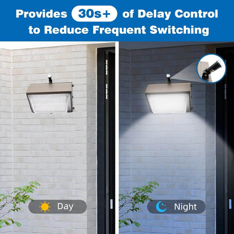 Two Pack Automatic Outdoor Light Sensor Switches With Photoelectric Control for Dusk Till Dawn wall installation demo