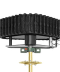 Heavy Duty 60cm Rear Axle Track Assembly Kit For Go Kart ATV Quad Snow Sand Snowmobile Direct Replacement With Metal Construction And Rugged Tire Surface For Maximum Grip And Safety USA Stock, featuring a close-up view of rugged tire surface and metal axle.