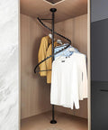 Heavy Duty 360 Degree Rotating Clothing Rack For Wardrobe Bedroom Dorm Or Shop Space Saving Garment Organizer With Sturdy Metal Frame