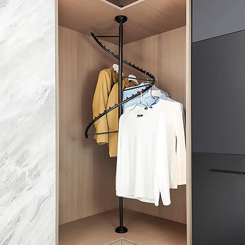 Heavy Duty 360 Degree Rotating Clothing Rack For Wardrobe Bedroom Dorm Or Shop Space Saving Garment Organizer With Sturdy Metal Frame
