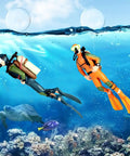 Two Pack Floating Diver Aquarium Decorations Cute Cartoon Fish Playmate That Glows In The Dark Includes Floating Balls And String