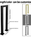 Rock Solid Two Foot White U Shaped Safety Guardrail With Decorative Cover And Non Slip Grip For Indoor Or Outdoor Steps Built Tough Galvanized Steel That Handles Rough Weather Without Skipping A Beat illustration with custom length and color options.