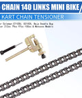 Beefed Up 35 Chain 140 Links Mini Bike Chain Tensioner For Go Karts And Mini Bikes Compatible With 79Cc Through 212Cc Engines