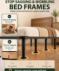 Solid As A Rock Adjustable Metal Bed Support Legs 4 Pack Heavy Duty Center Pillars 7 To 12.6 Inch adjusts bed frames to prevent sagging.