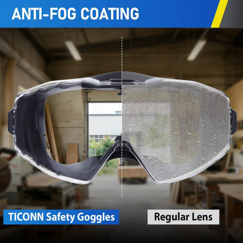 Anti Fog Safety Goggles That Fit Over Glasses Adjustable Strap ANSI Z87.1 UV385 Eye Protection goggles comparison