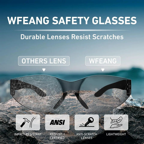 Fifty Pack Tinted Safety Glasses Built Tough To Block Flying Debris While Maintaining Sharp Vision Ansi Z Eight Seven One Certified Scratch Resistant Eyewear A Hardworking Pick For Crews