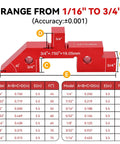 Router Table Setup Blocks Kit With 14 Aluminum Precision Blocks Height Gauge Laser Engraved Size Markings And Storage Case For Handy Stackable Router Table Setup Saw Accessories And Angle Woodworking 3/4 in block chart