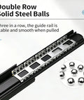 Smooth As Butter 16 Inch Push To Open Auto Rebound Soft Close Drawer Slides double row solid steel balls in guide rail