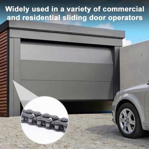 41 Gauge Roller Chain For Electric Gate Openers 20 Ft Gate Chain With Two Connecting Links Replacement Extension For Automatic Sliding Gate Opener And More in use with garage door