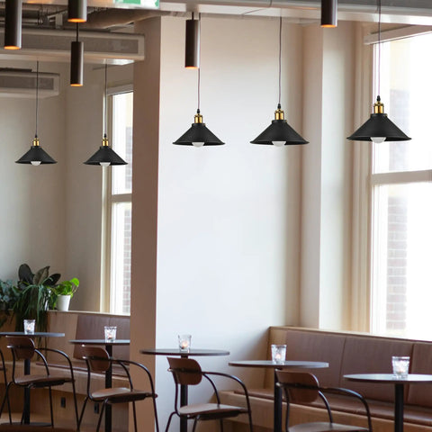 Adjustable Height H Type Track Lighting Pendants, 4 Ft Dope Industrial Black Metal Track Light over kitchen island in a modern dining area