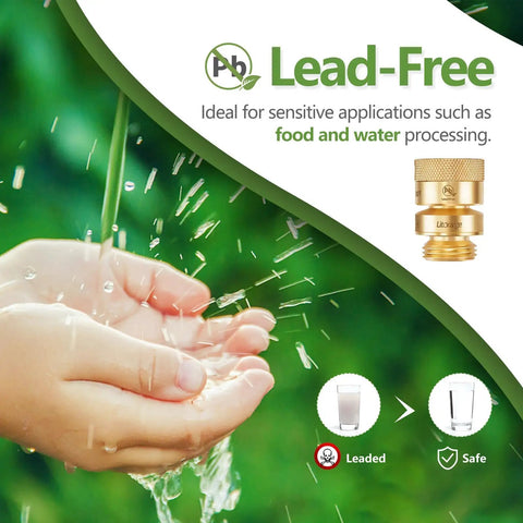 Lead-Free 1 And 1 Sixteenth Inch Fine Thread Female Self-Draining Vacuum Breaker Backflow Preventer Kit image with safe water use