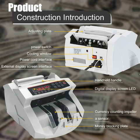 Money Counter With Value Count And UV MG IR Counterfeit Detection, pro grade cash counter machine design and features