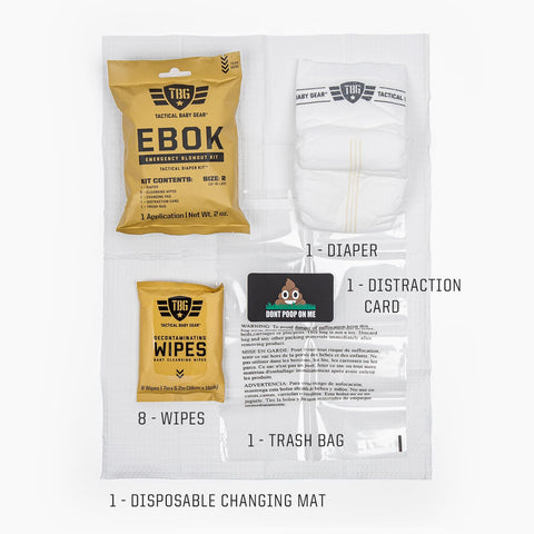 Emergency Diaper Kit For On The Go Parents, 3 Pack Disposable Changing Kits With Sensitive Skin Wipes, diaper, card, bag