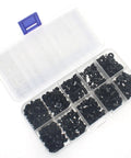 400 Piece Computer Screws Kit For DIY PC Build With Universal Motherboard Standoffs And Screwdriver Black Steel Fasteners