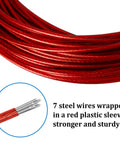 Heavy Duty 100 Foot Pool Cover Cable And Aluminum Winch Kit with plastic-coated steel wire for above ground pools.