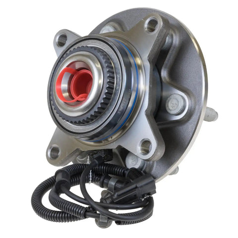 Rock Solid Front Wheel Bearing Hub Assembly For 2010 2014 Ford Expedition F150 Lobo Navigator 4wd close-up view with wiring.