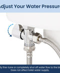 7/8 Inch By 7/8 Inch By 1/2 Inch Shut Off T Adapter For Bidet Water Supply With Winged Chrome Finish Fits NEO Series Attachments