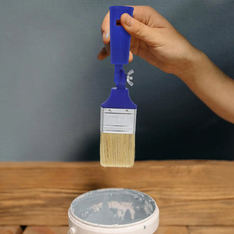 2 Inch Adjustable Angled Paint Brush for Fine Detail And Corners, Synthetic Bristles for Walls, Hand Holding Brush Over Paint Can