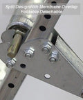 Close-up of the foldable detachment mechanism on the Premium Foldable Bubble Wrap Holder And Transport Station Dispenser.