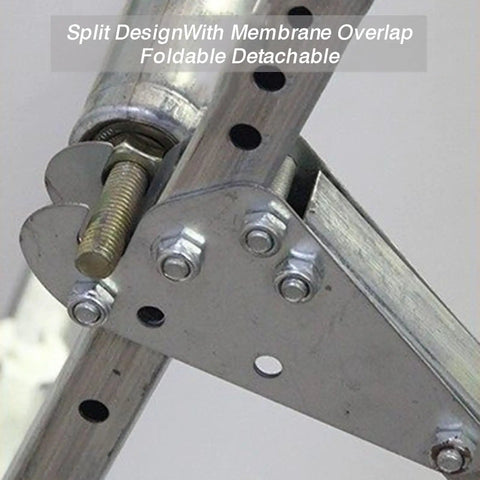 Close-up of the foldable detachment mechanism on the Premium Foldable Bubble Wrap Holder And Transport Station Dispenser.