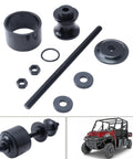 Black ATV/UTV wheel bearing removal tool kit for 40–44 mm bearings; includes long threaded rod, spacers and nuts