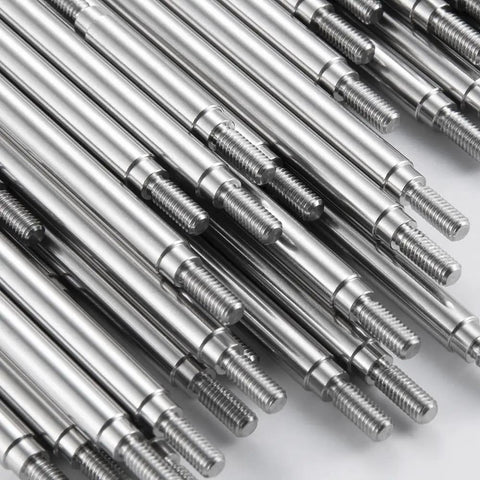 Stainless Steel RC Suspension Links 50mm Upgrade For One Tenth Scale SCX10 TRX4 Crawler, threaded silver rods