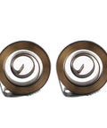 Universal Drill Press Quill Feed Return Coil Spring Set Plated Steel For Horizontal And Vertical Bench Drills 2 Pack