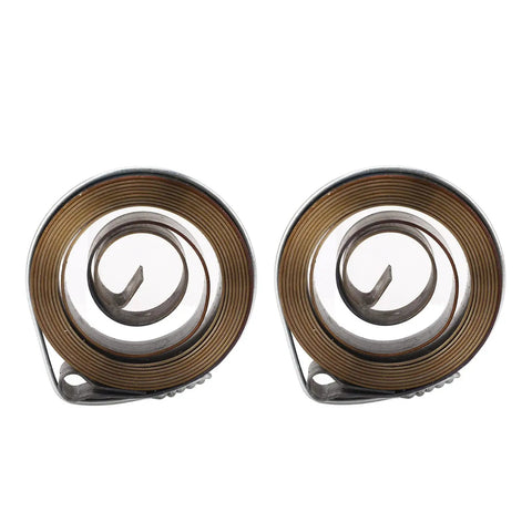 Jiawu 2 Pcs Plated Drill Press Return Springs Durable Quill Feed Coil Springs for Universal Drilling Milling Machines, galvanized steel.
